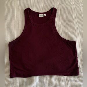 Aritzia Sunday Best Burgundy Tank Top